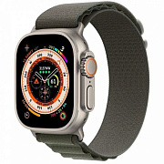 Умные часы Apple Watch Ultra 49 мм Titanium Case GPS + Cellular, титановый/зеленый Alpine Loop AWUR-AW49G