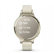 Умные часы Garmin Lily 2 Active lunar Gold with Bone Silicone Band 010-02891-00