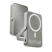 Внешний аккумулятор Powerology Glass с MagSafe, 10000 мАч, 20 Вт, серый PPBCHA36-TI
