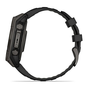 Смарт-часы Garmin Fenix 8 47 мм Solar Sapphire Carbon Gray DLC Titanium with Black/Pebble Gray Silicone 010-02906-11
