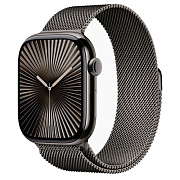 Apple Watch S10 46mm Titanium Slate Milanese Loop Slate M/L AW10T-1